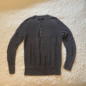 Men’s ALLSAINTS linen knit 4-button henley Large.